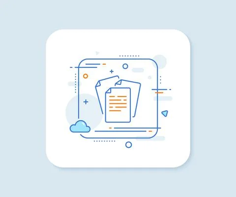Documents line icon. Doc file page sign. Vector イラスト素材
