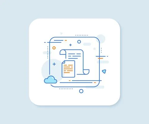 Documents line icon. Doc file page sign. Vector 스톡 일러스트