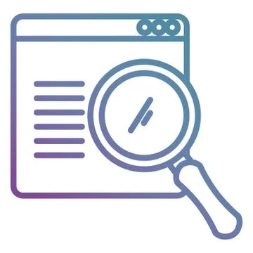 Documents with magnifying glass Stock Illustration