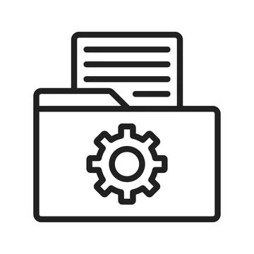 Documents Management icon vector image.  Illustrazione stock