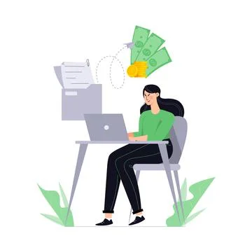 Documents to money Stock Illustration
