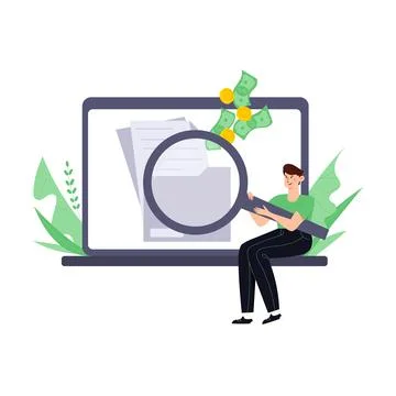 Documents to money Stock Illustration