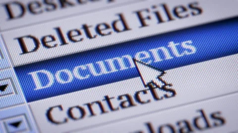 Documents. My own design of program menu. Stock Footage