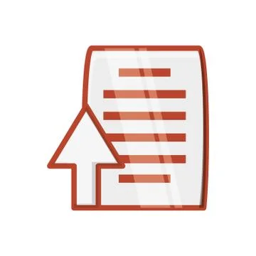 Documents paper with arrow upload Stock Illustration