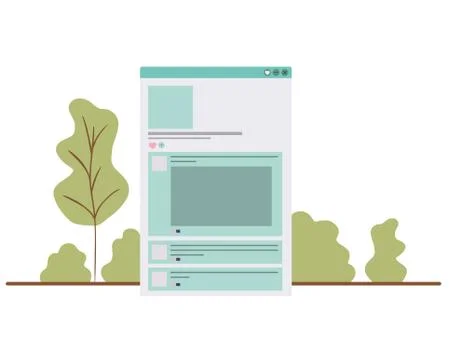 Documents paper with forest landscape Illustration