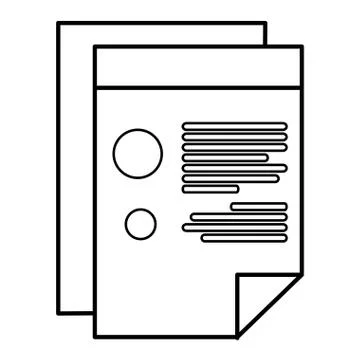 Documents paper isolated icon イラスト素材
