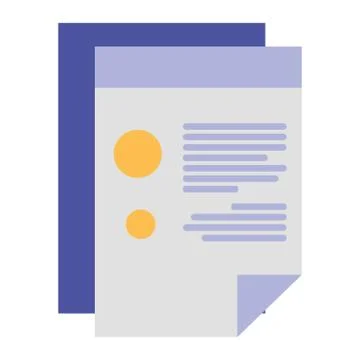 Documents paper isolated icon Illustrazione stock