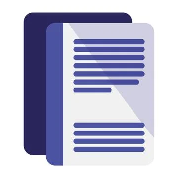 Documents paper isolated icon Illustration