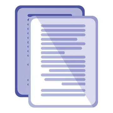 Documents paper isolated icon Illustrazione stock