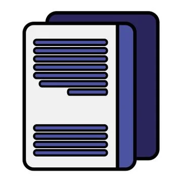 Documents paper isolated icon 스톡 일러스트