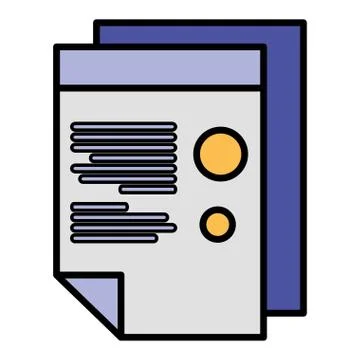 Documents paper isolated icon Illustrazione stock
