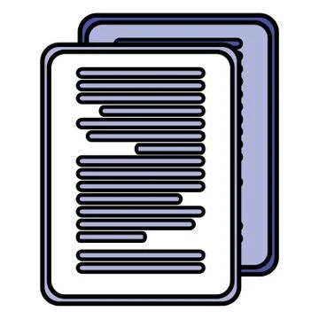 Documents paper isolated icon Stock Illustration