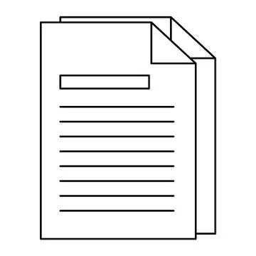 Documents paper isolated icon Stockillustratie