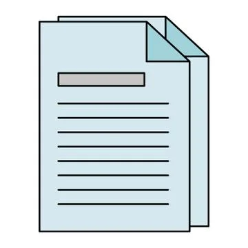 Documents paper isolated icon Illustrazione stock