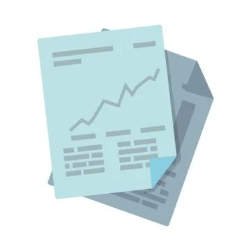 Documents paper isolated icon Illustrazione stock