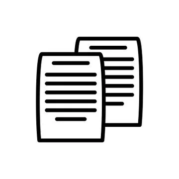 Documents paper isolated icon Illustration