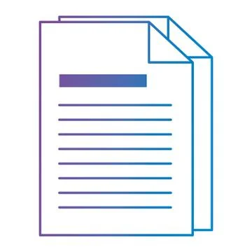Documents paper isolated icon Illustrazione stock