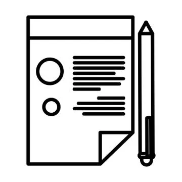 Documents paper with pen Stockillustratie