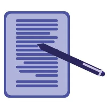 Documents paper with pen Stockillustratie