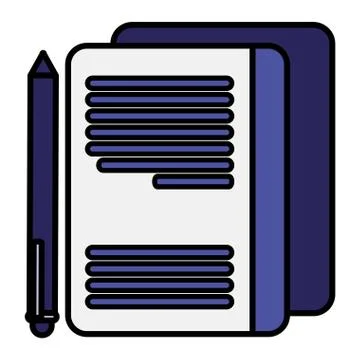 Documents paper with pen Illustrazione stock