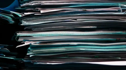 Documents, papers, files in the archive close up Stock Footage 53021460