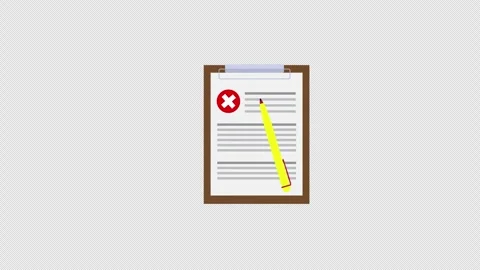 Documents with pencil icon concept animation with alpha channel Stock Footage 270124268