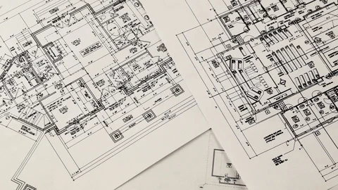 Documents for the project engineering work Stock Footage 105277954