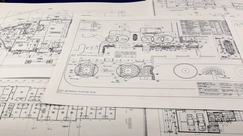 Documents for the project engineering work Stock Footage 105278695