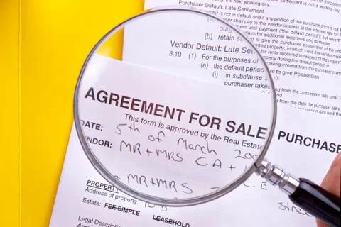 Documents real estate study the contract Stock Photos