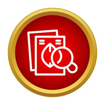 Documents searching with magnifying glass icon concept Stock Illustration
