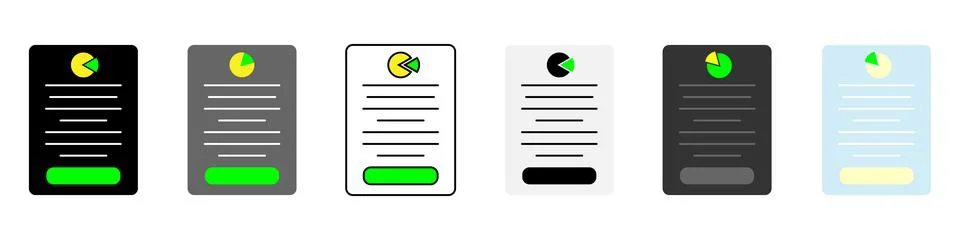 Documents, sheet of papers. Signing an agreement, contract or loan. Stock Illustration