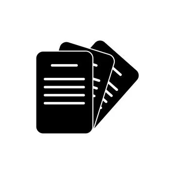 Documents, sheet of papers. Signing an agreement, contract or loan. Stock Illustration