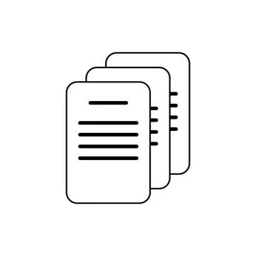 Documents, sheet of papers. Signing an agreement, contract or loan. Stock Illustration