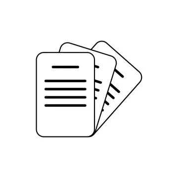 Documents, sheet of papers. Signing an agreement, contract or loan. Stock Illustration