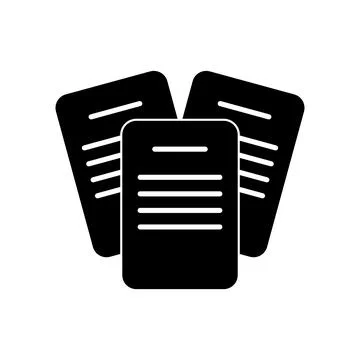 Documents, sheet of papers. Signing an agreement, contract or loan. Stock Illustration