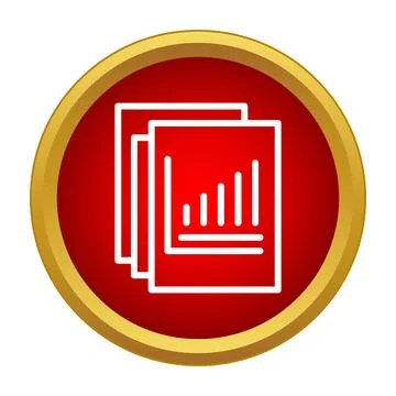 Documents showing business data growth and analytics icon 스톡 일러스트