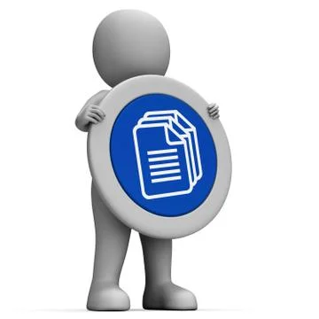 Documents sign indicates archiving archives and folders 库存插图
