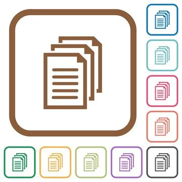 Documents simple icons Stockillustratie