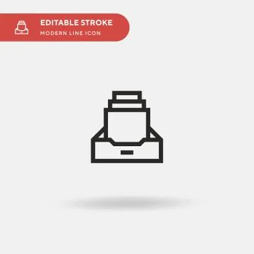 Documents Simple vector icon. Illustration symbol design template for web mob Stock Illustration