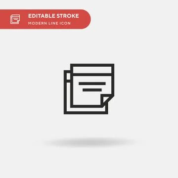 Documents Simple vector icon. Illustration symbol design template for web mob 库存插图