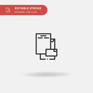 Documents Simple vector icon. Illustration symbol design template for web mob Stock Illustration
