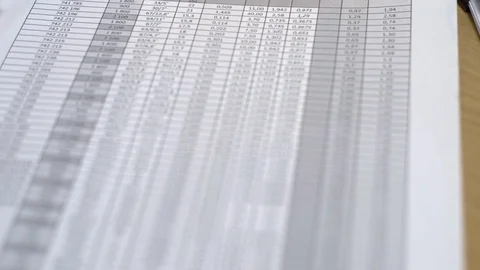 Documents, spreadsheets with lots of numbers in black folder Stock Footage 71641511