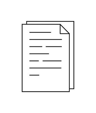 Documents in a stack representing digital file management and storage organ.. Stock Illustration