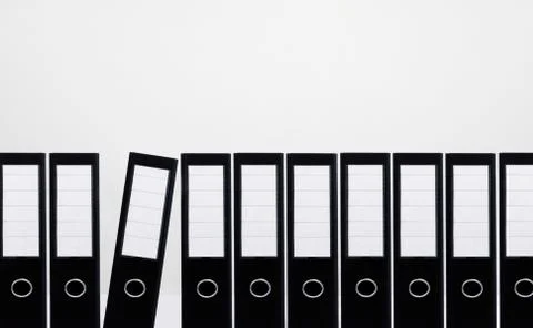 Documents standing in a row Foto stock