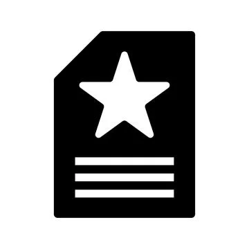 Documents with a star icon. Stock Illustration