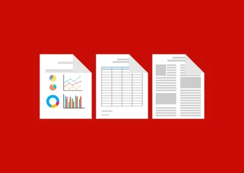 Documents symbol. Stock Illustration