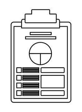 Documents table and sheets icon black and white Stock Illustration