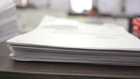 Documents on table Stock Footage 77046602