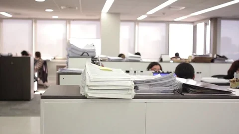 Documents on table Stock Footage 77046605