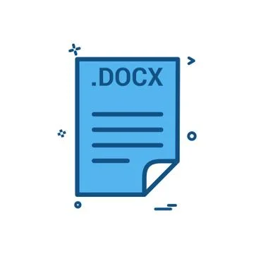 DOCX application download file files format icon vector design Stock Illustration